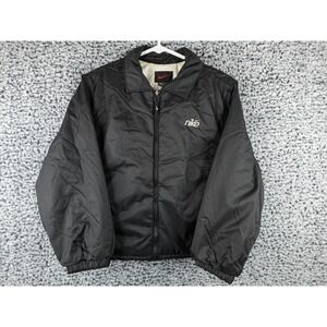 Vintage Nike Black‎ Tag Jacket Coat Womens Size Medium 10 - 12 90s